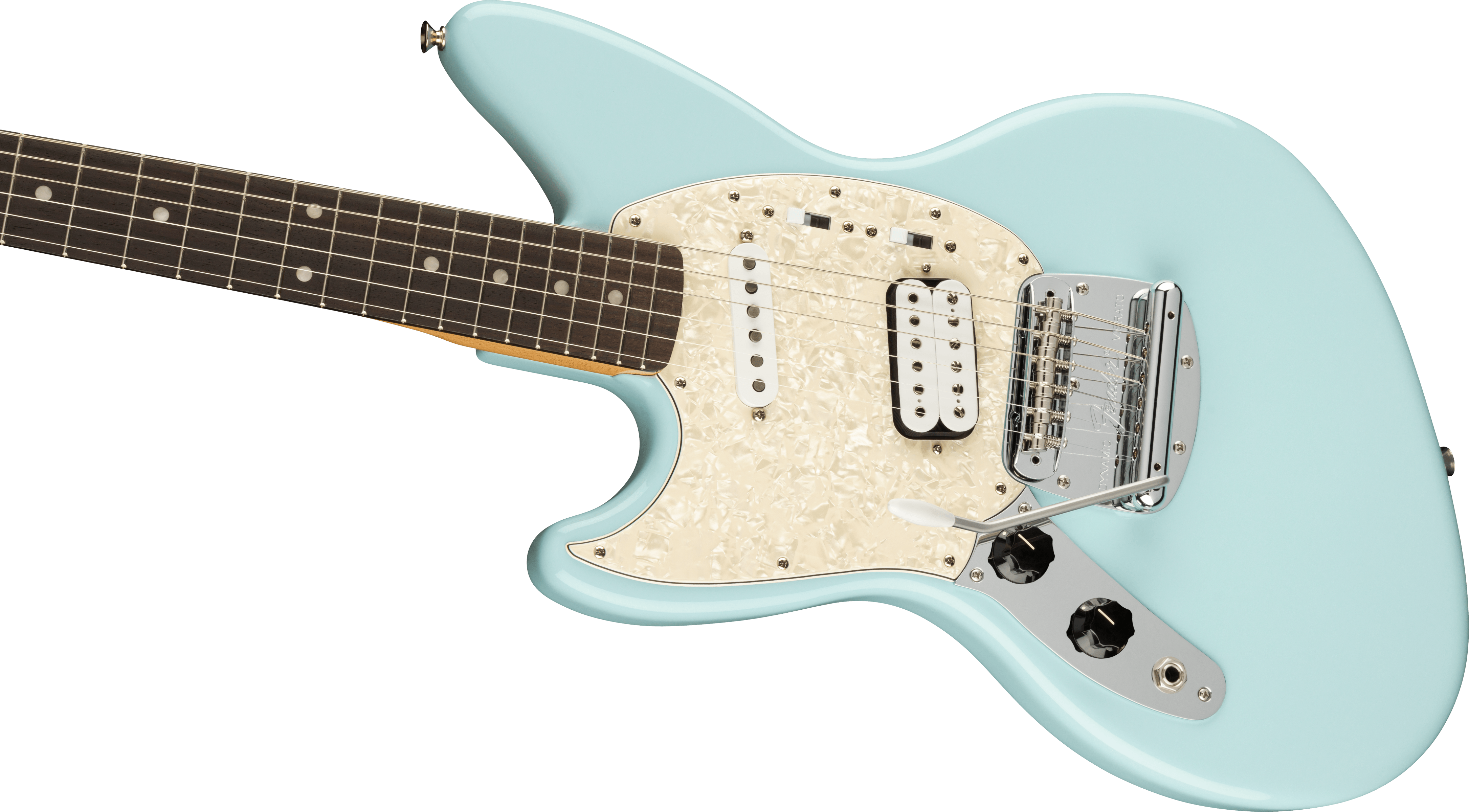 Fender Jag-stang Kurt Cobain Artist Gaucher Hs Trem Rw - Sonic Blue - Guitarra electrica para zurdos - Variation 3