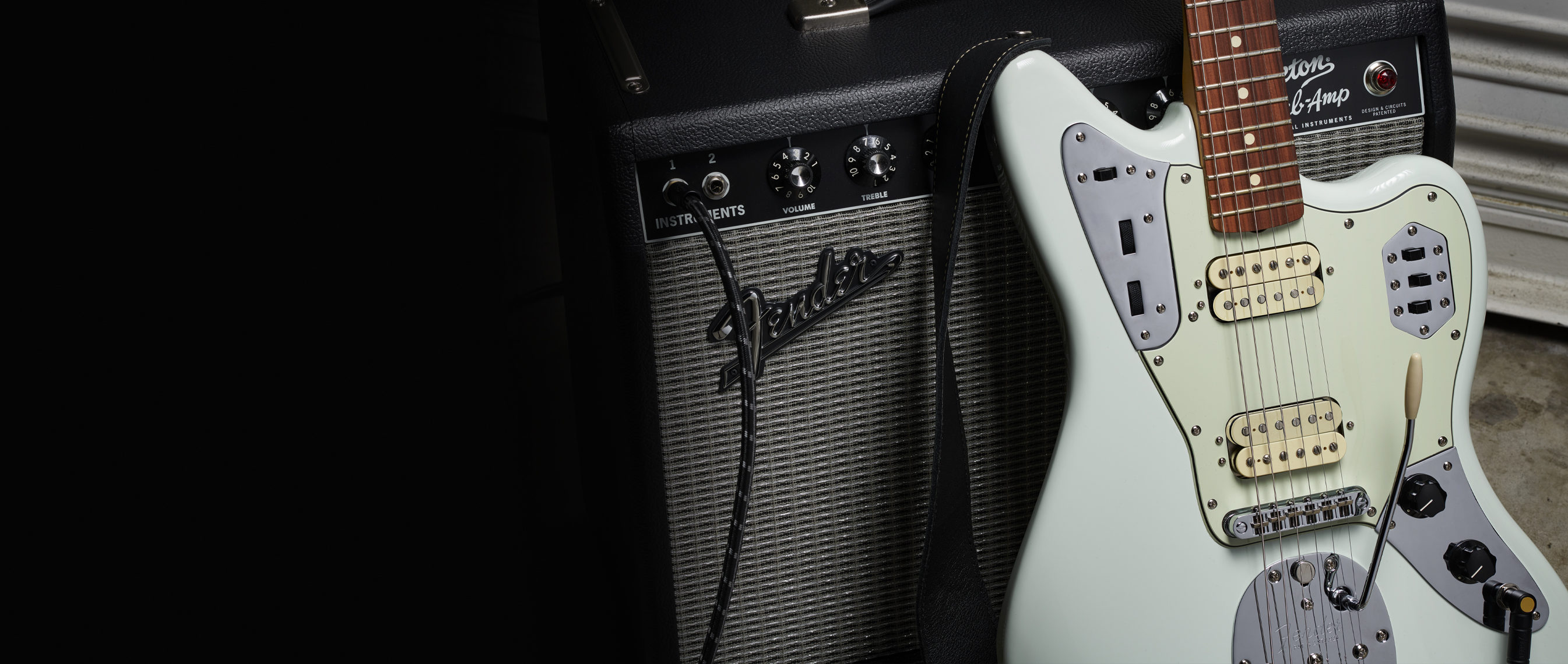 Fender Jaguar 60s Vintera Modified Hh Mex Pf - Sonic Blue - Guitarra electrica retro rock - Variation 4