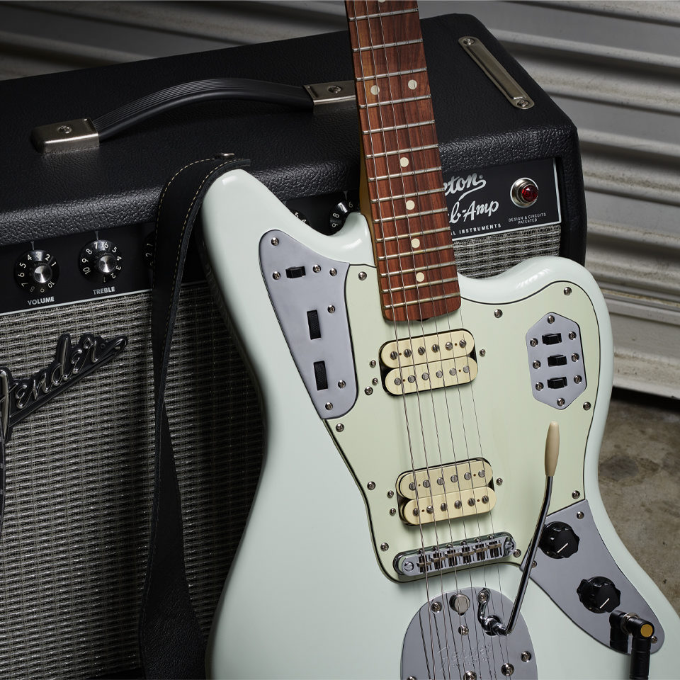 Fender Jaguar 60s Vintera Modified Hh Mex Pf - Sonic Blue - Guitarra electrica retro rock - Variation 5