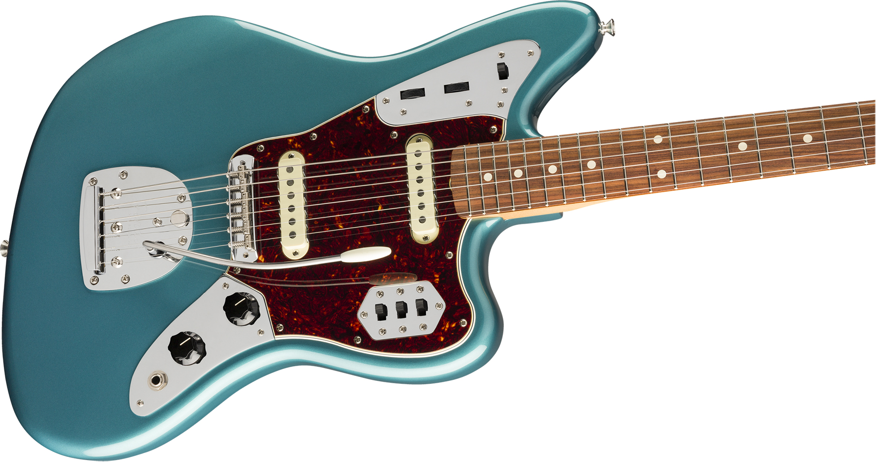Fender Jaguar 60s Vintera Vintage Mex Pf - Ocean Turquoise - Guitarra electrica retro rock - Variation 2