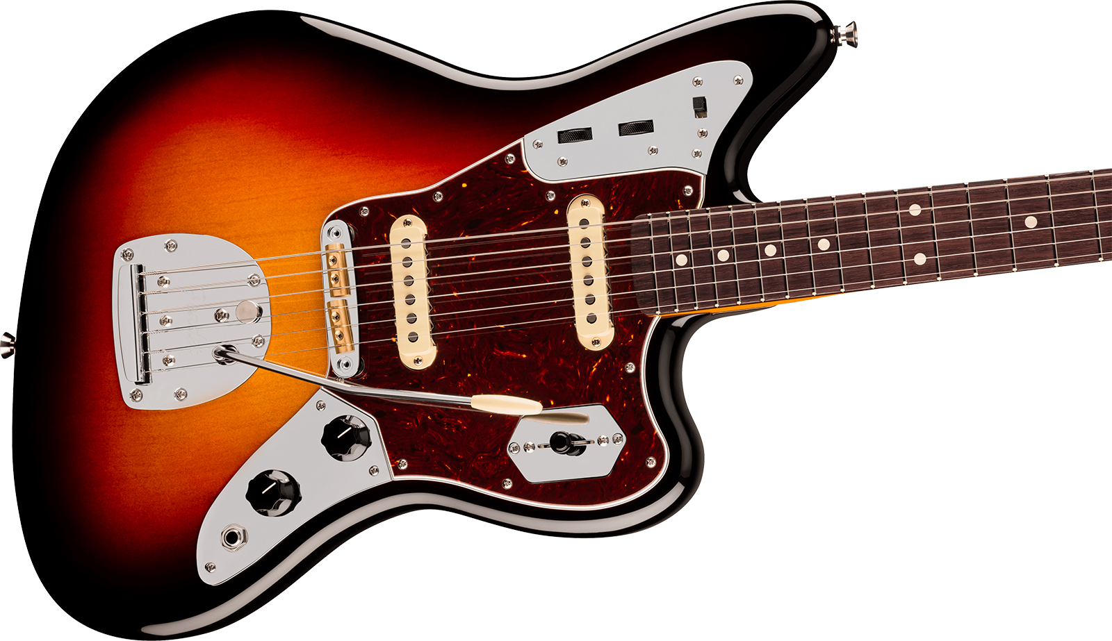 Fender Jaguar American Pro. Usa Shsc 2s Trem Rw - 3-color Sunburst - Guitarra electrica retro rock - Variation 2