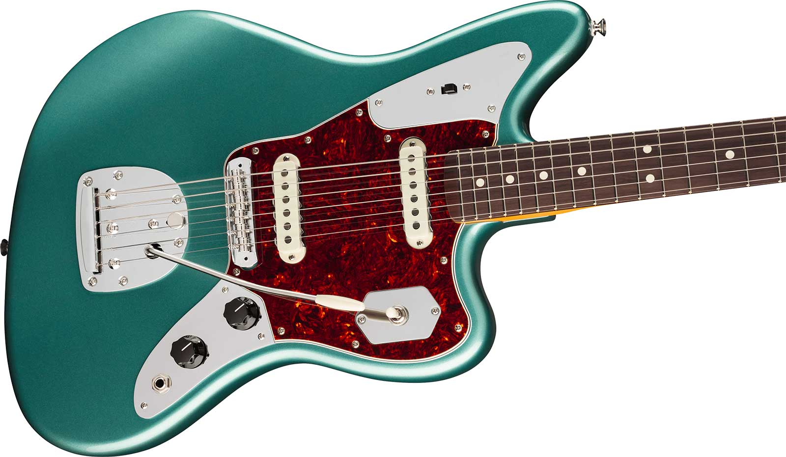 Fender Jaguar Classic American Pro Usa Shsc 2s Trem Rw - Faded Sherwood Green Metallic - Guitarra electrica retro rock - Variation 2