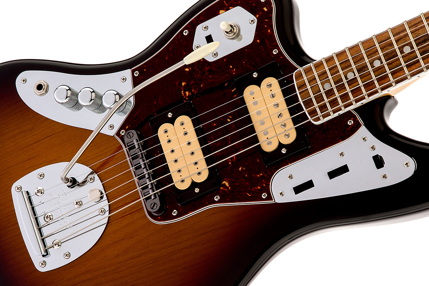 Fender Kurt Cobain Jaguar Lh Gaucher Mex Hh Trem Rw - 3-color Sunburst - Guitarra electrica para zurdos - Variation 3