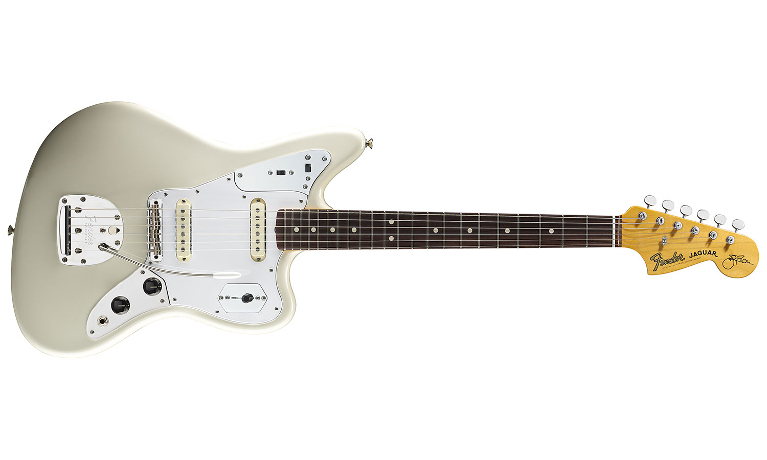 Fender Jaguar Johnny Marr Artist Usa Rw 2016 - Olympic White - Guitarra electrica retro rock - Variation 1