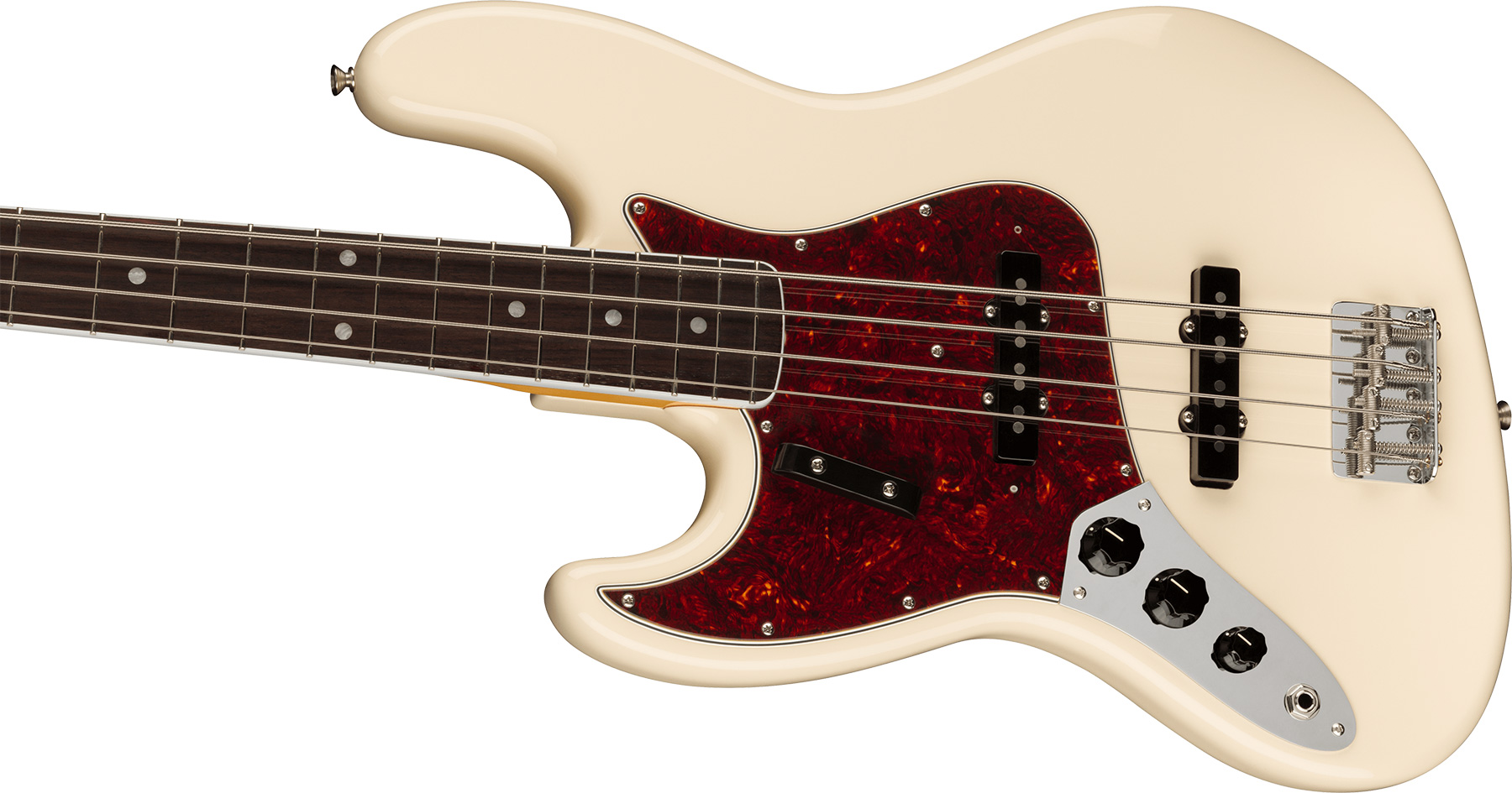Fender Jazz Bass 1966 American Vintage Ii Lh Gaucher Usa Rw - Olympic White - Bajo eléctrico de cuerpo sólido - Variation 2