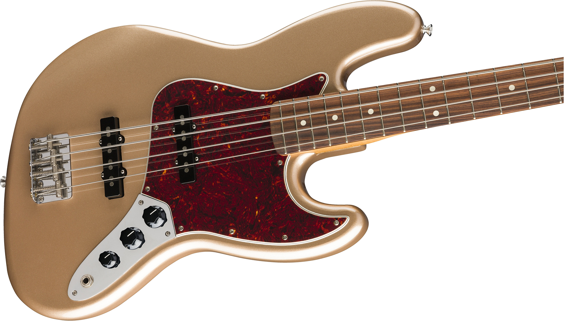 Fender Jazz Bass 60s Vintera Vintage Mex Pf - Firemist Gold - Bajo eléctrico de cuerpo sólido - Variation 2