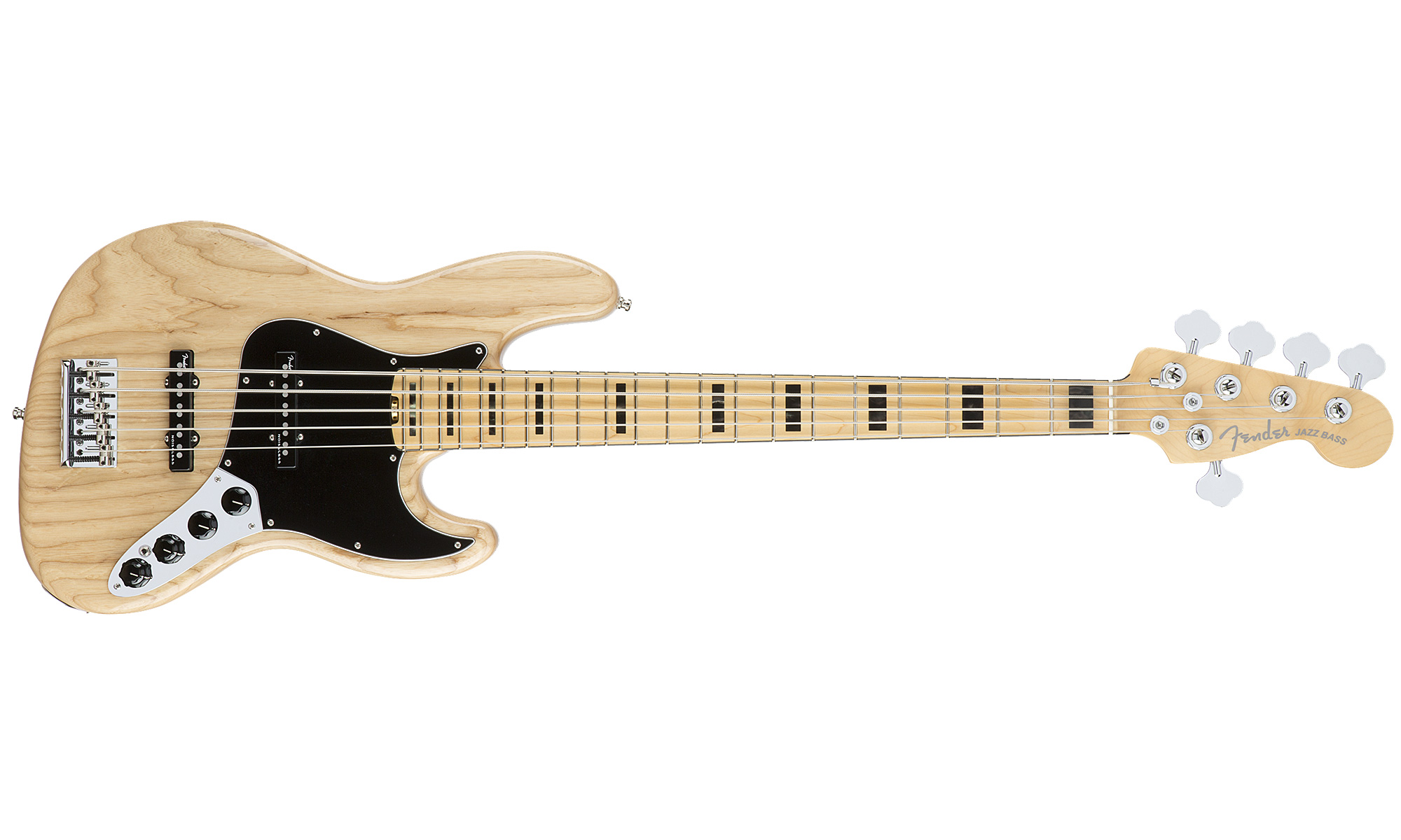 Fender Jazz Bass American Elite V Ash 5 Cordes 2016 (usa, Mn) - Natural - Bajo eléctrico de cuerpo sólido - Variation 1