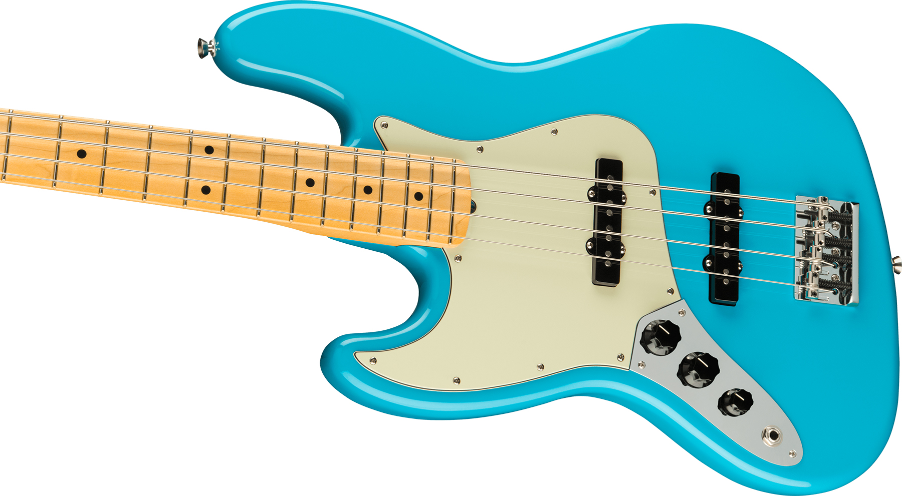 Fender Jazz Bass American Professional Ii Lh Gaucher Usa Mn - Miami Blue - Bajo eléctrico de cuerpo sólido - Variation 2