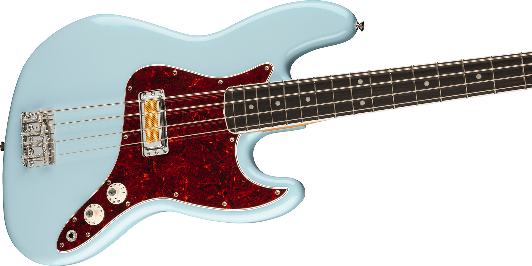 Fender Jazz Bass Gold Foil Ltd Mex Eb - Sonic Blue - Bajo eléctrico de cuerpo sólido - Variation 2