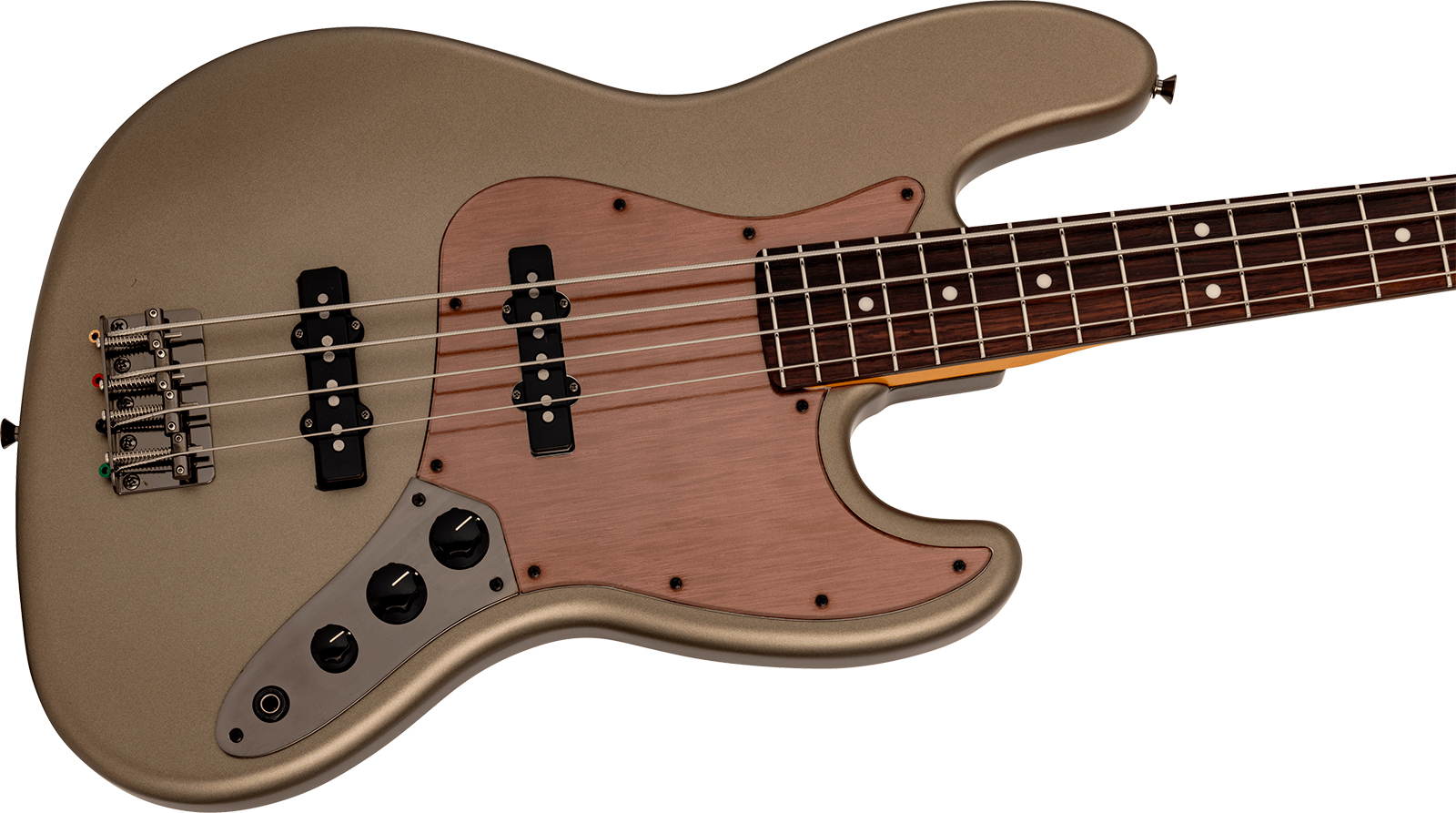 Fender Jazz Bass Hybrid Ii Mij Ltd Jap Rw - Matte Champagne Mirage - Bajo eléctrico de cuerpo sólido - Variation 2