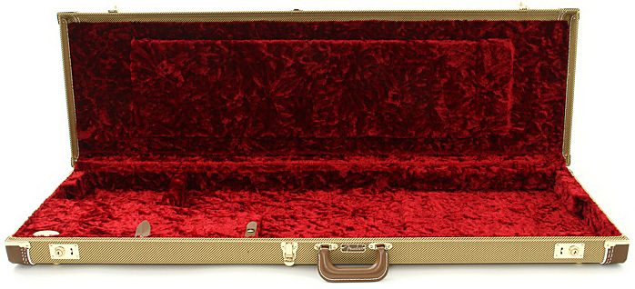 Fender Basse Elec. Jazz Ou Jaguar Bass Deluxe Rectangulaire Tweed Red Interior - Estuche para bajo eléctrico - Variation 1