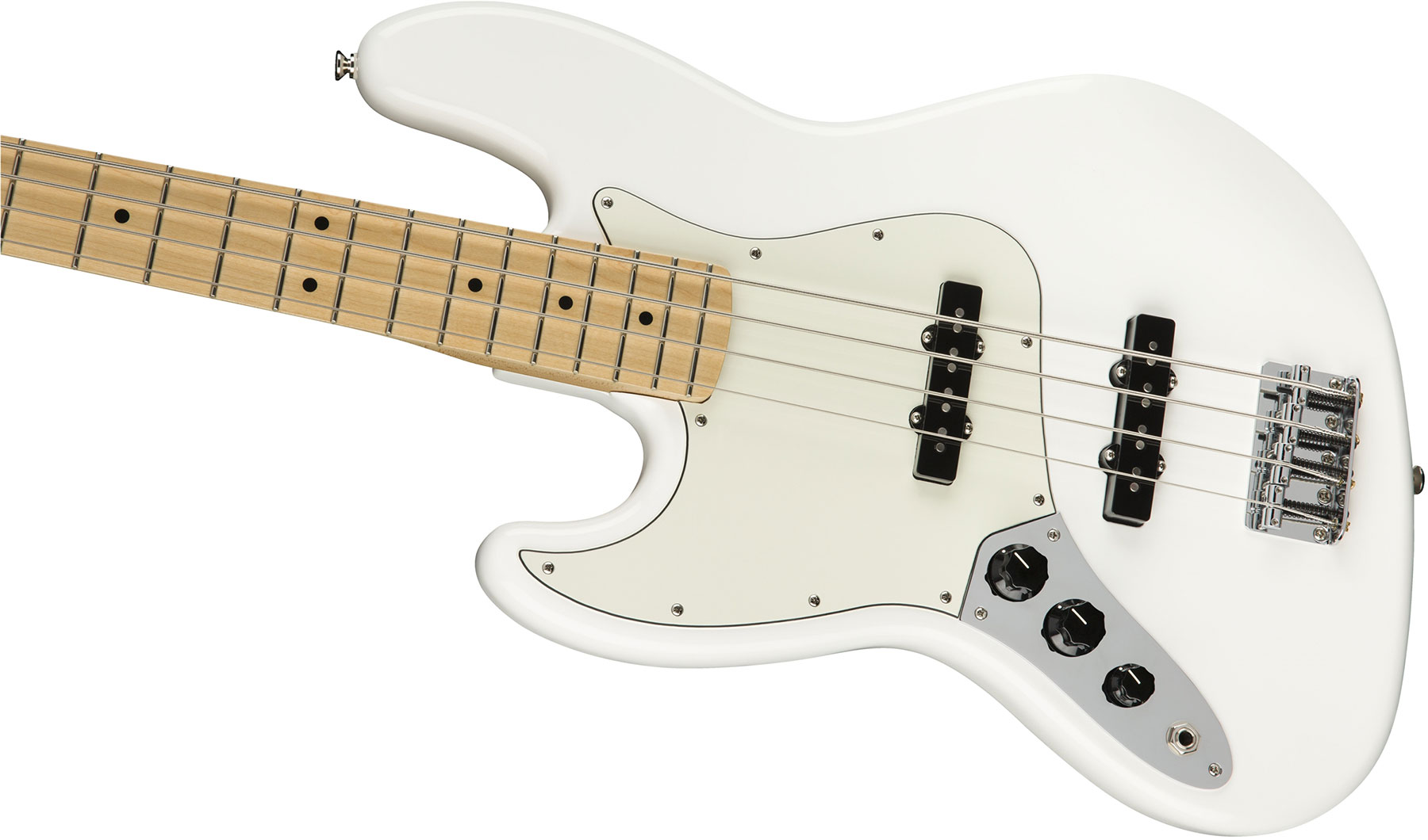 Fender Jazz Bass Player Lh Gaucher Mex Mn - Polar White - Bajo eléctrico de cuerpo sólido - Variation 2