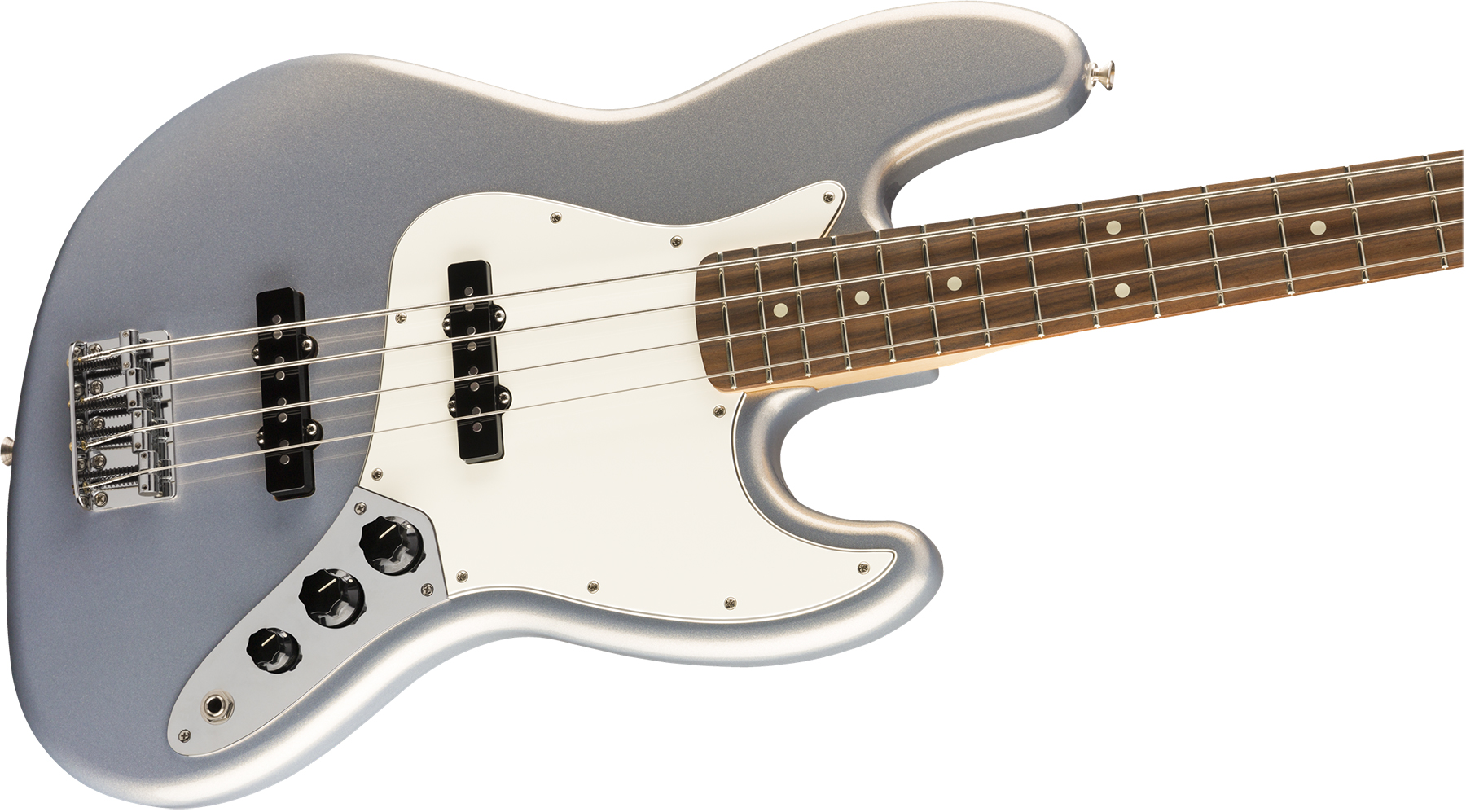 Fender Jazz Bass Player Mex Pf - Silver - Bajo eléctrico de cuerpo sólido - Variation 2