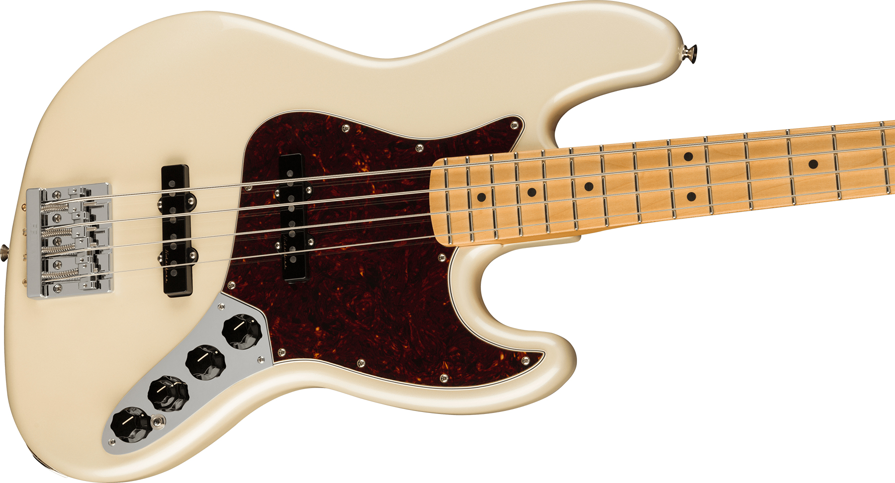 Fender Jazz Bass Player Plus Mex Active Mn - Olympic Pearl - Bajo eléctrico de cuerpo sólido - Variation 2