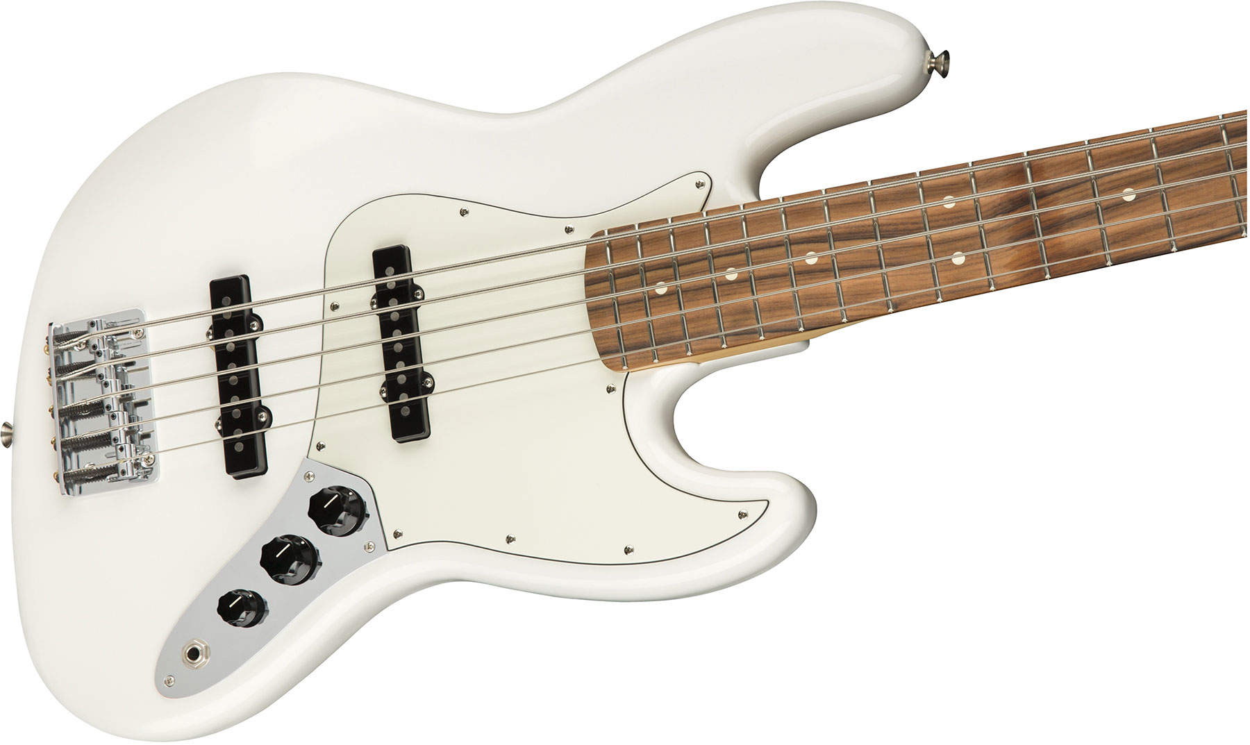 Fender Jazz Bass Player V 5-cordes Mex Pf - Polar White - Bajo eléctrico de cuerpo sólido - Variation 2