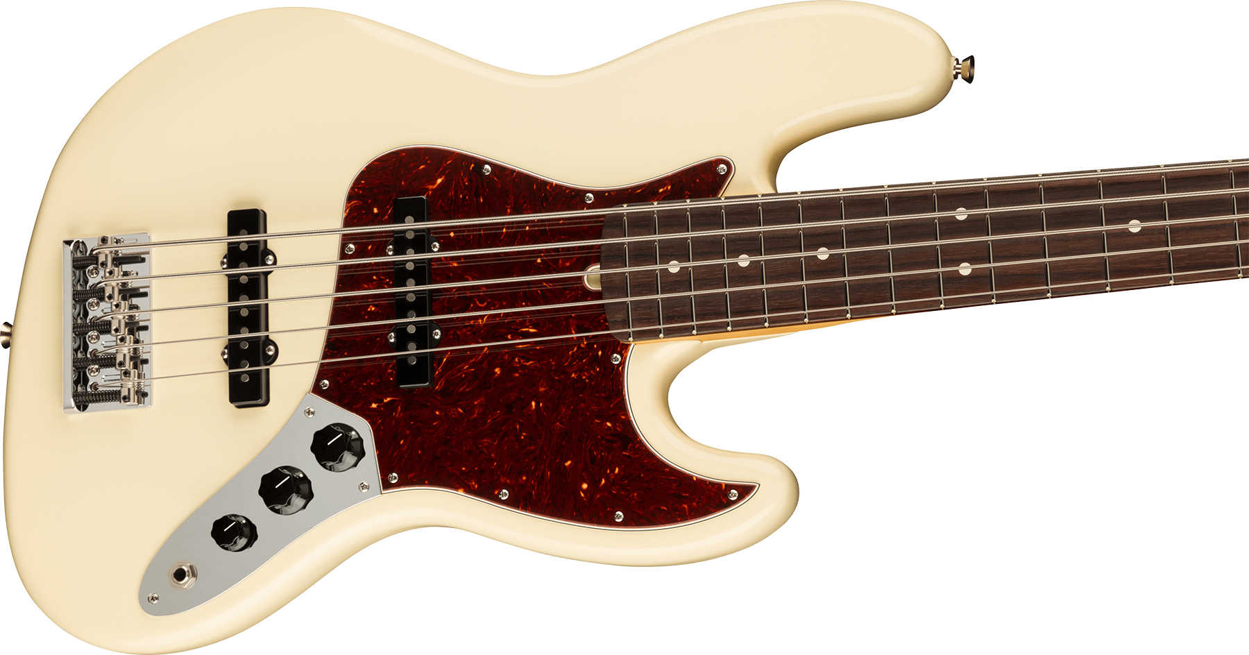 Fender Jazz Bass V American Professional Ii Usa 5-cordes Rw - Olympic White - Bajo eléctrico de cuerpo sólido - Variation 2