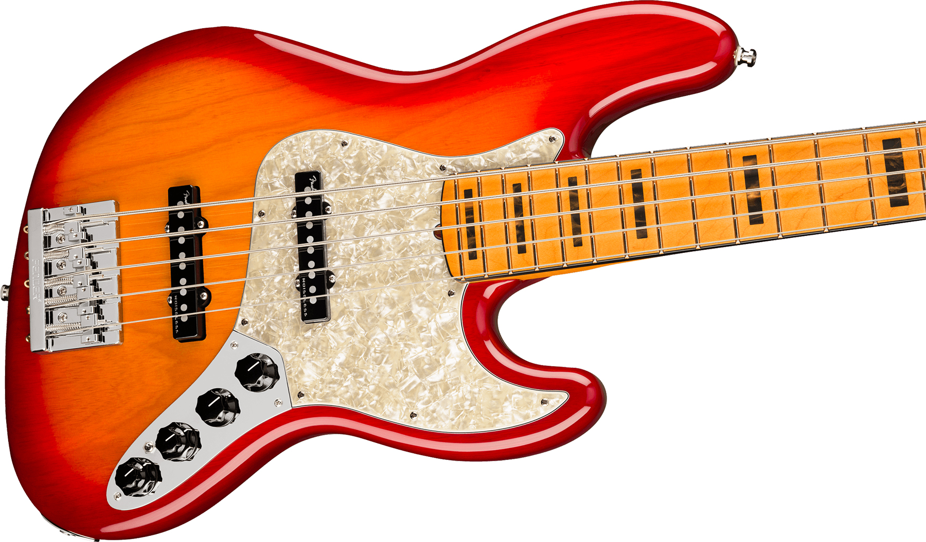 Fender Jazz Bass V American Ultra 2019 Usa 5-cordes Mn - Plasma Red Burst - Bajo eléctrico de cuerpo sólido - Variation 2