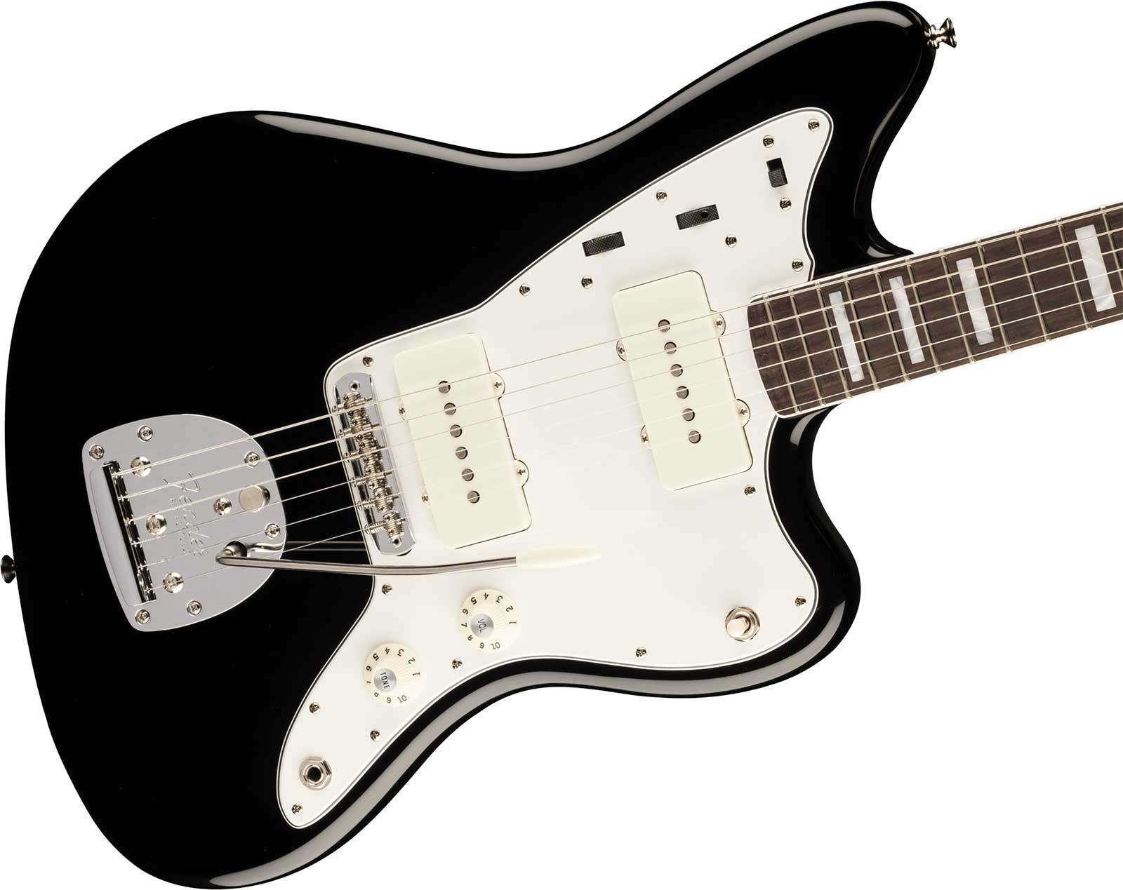 Fender Jazzmaster 1966 American Vintage Ii Usa 2s Trem Rw - Black - Guitarra electrica retro rock - Variation 2