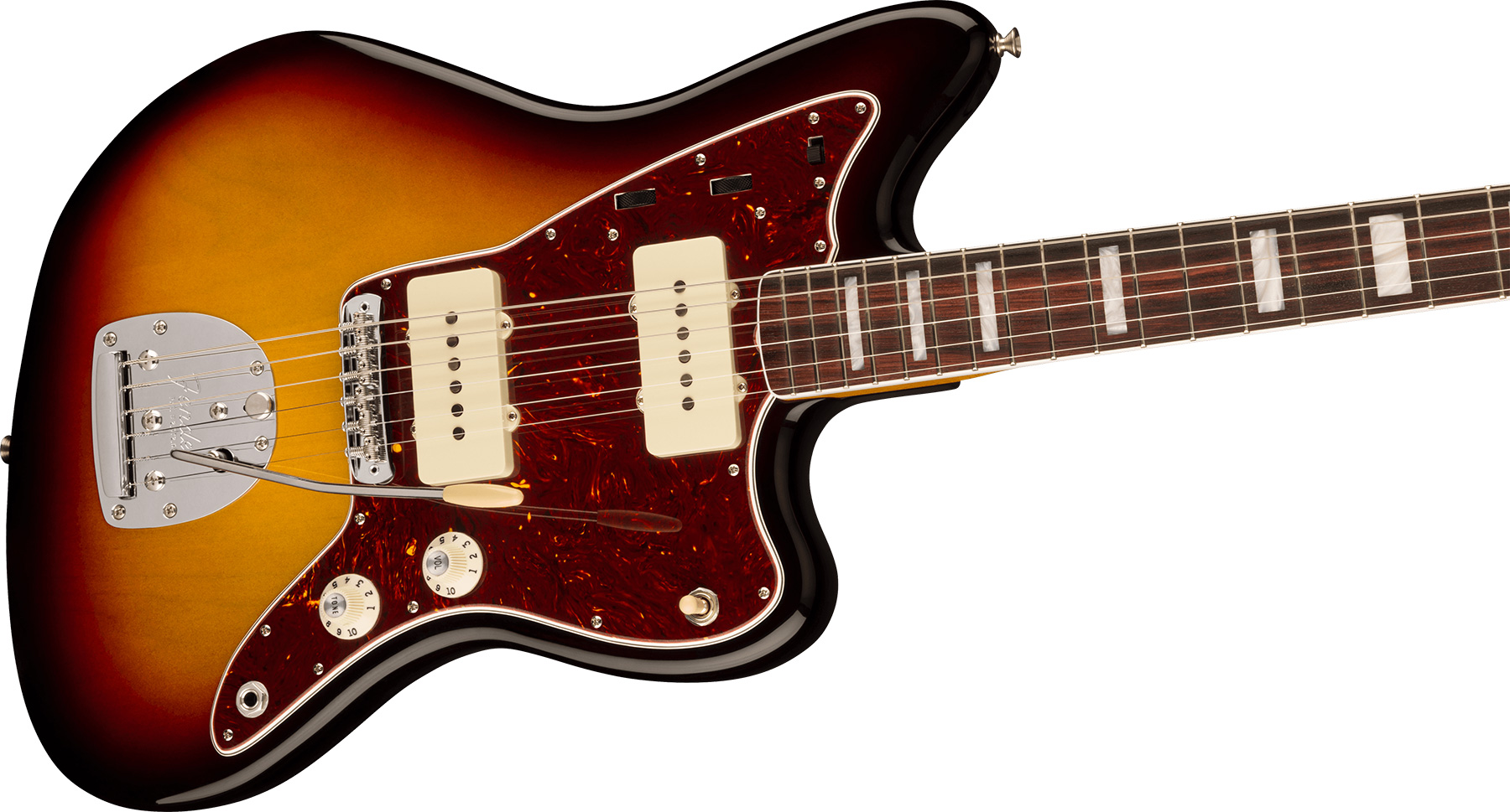 Fender Jazzmaster 1966 American Vintage Ii Usa Sh Trem Rw - 3-color Sunburst - Guitarra electrica retro rock - Variation 2