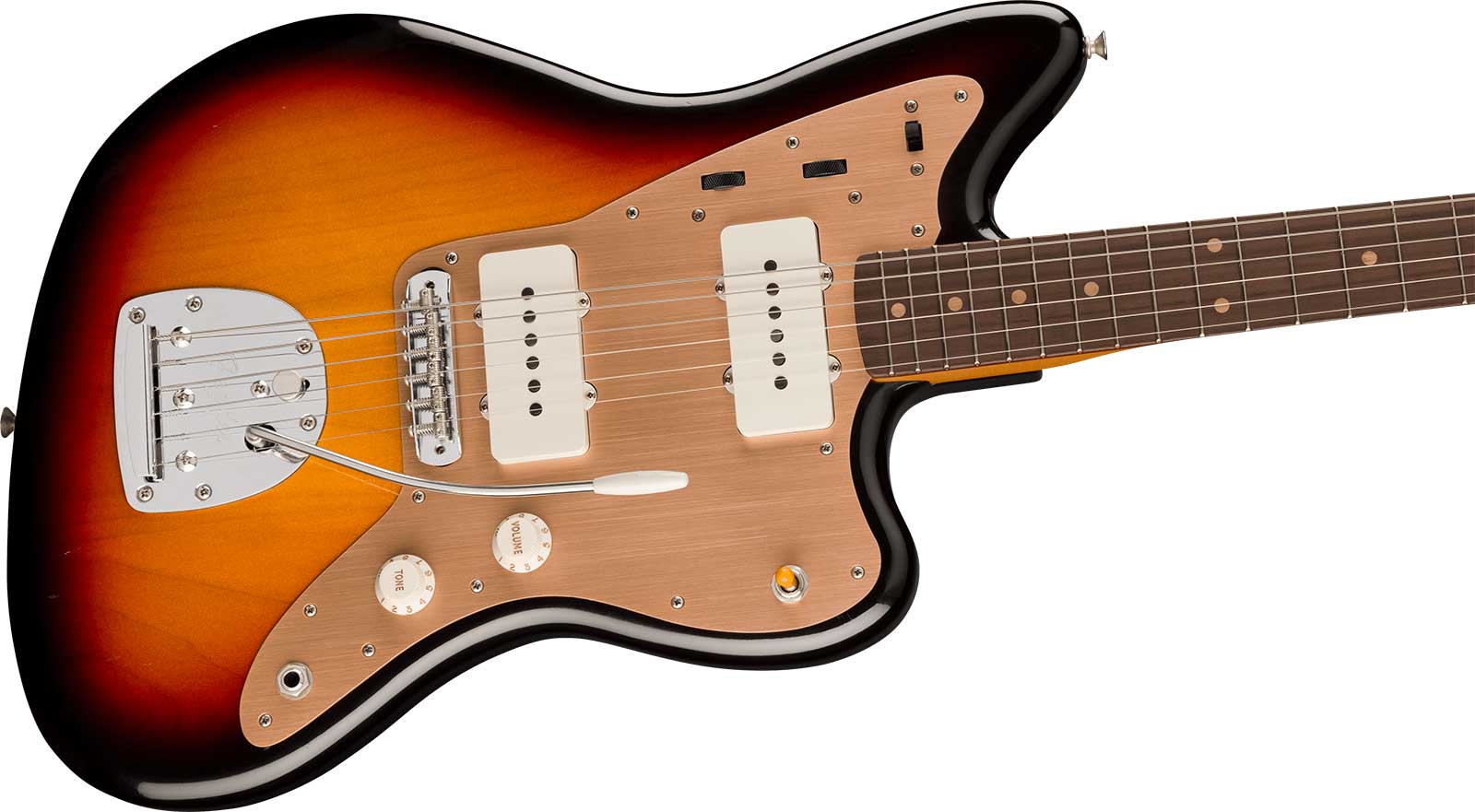 Fender Jazzmaster 50s Road Worn Vintera 2 Mex 2s Trem Rw - 3-color Sunburst - Guitarra electrica retro rock - Variation 2