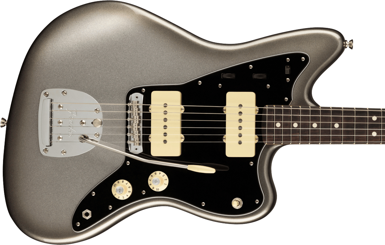 Fender Jazzmaster American Professional Ii Usa Rw - Mercury - Guitarra electrica retro rock - Variation 1