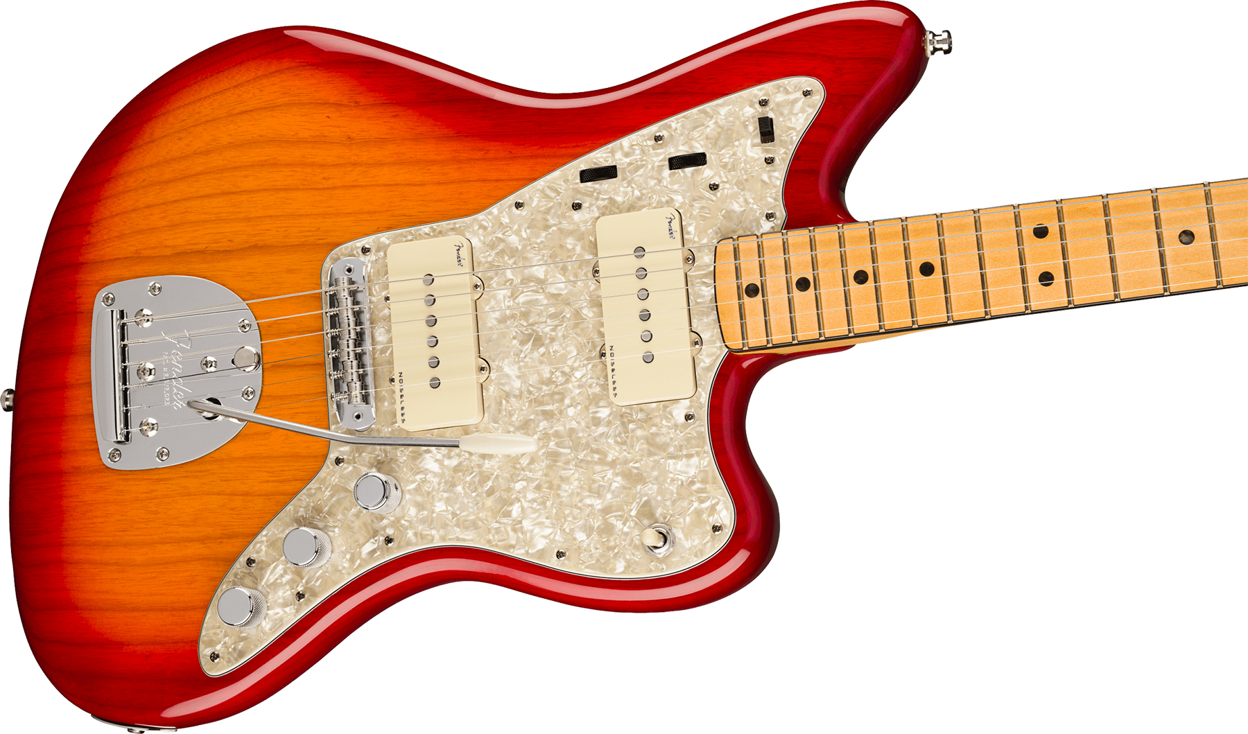Fender Jazzmaster American Ultra 2019 Usa Mn - Plasma Red Burst - Guitarra electrica retro rock - Variation 2
