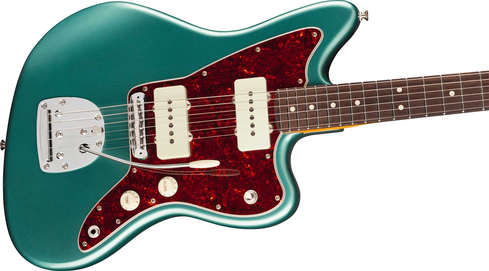 Fender Jazzmaster Classic American Pro Usa 2s Trem Rw - Faded Sherwood Green Metallic - Guitarra electrica retro rock - Variation 2