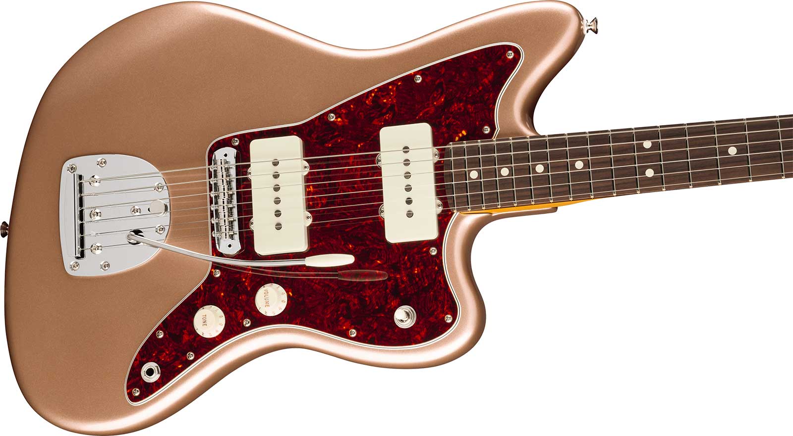 Fender Jazzmaster Classic American Pro Usa 2s Trem Rw - Faded Firemist Gold - Guitarra electrica retro rock - Variation 2