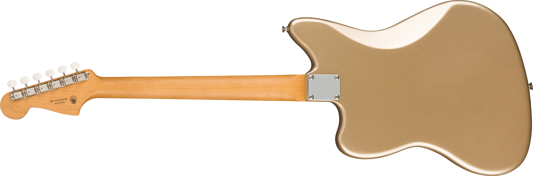Fender Jazzmaster Gold Foil Ltd Mex 3mh Trem Bigsby Eb - Shoreline Gold - Guitarra electrica retro rock - Variation 1
