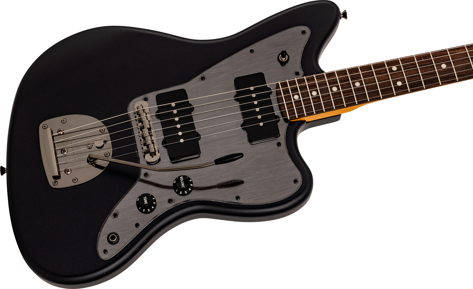 Fender Jazzmaster Hybrid Ii Mij Ltd Jap 2s Trem Rw - Matte Phantom Black - Guitarra electrica retro rock - Variation 2