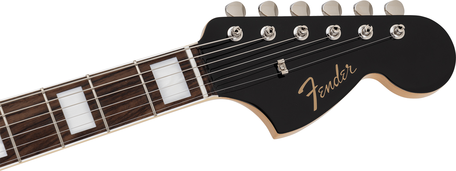Fender Jazzmaster Late 60s Mij Traditional Ltd Jap 2s Trem Rw - Black - Guitarra electrica retro rock - Variation 3