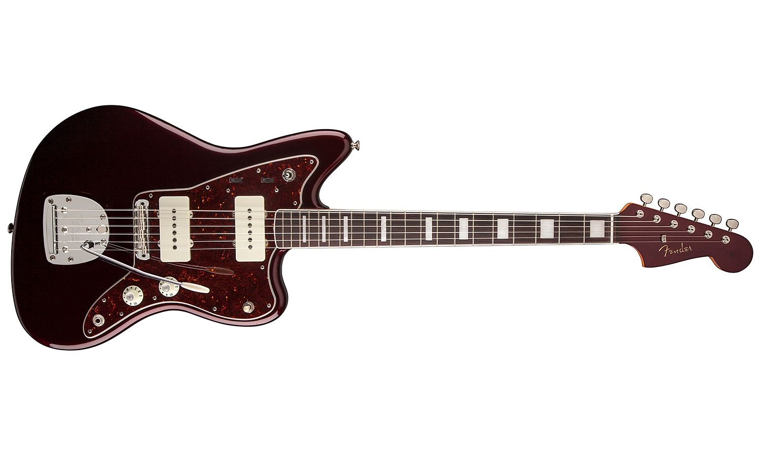 Fender Troy Van Leeuwen Jazzmaster Signature Mex Rw - Oxblood - Guitarra electrica retro rock - Variation 1