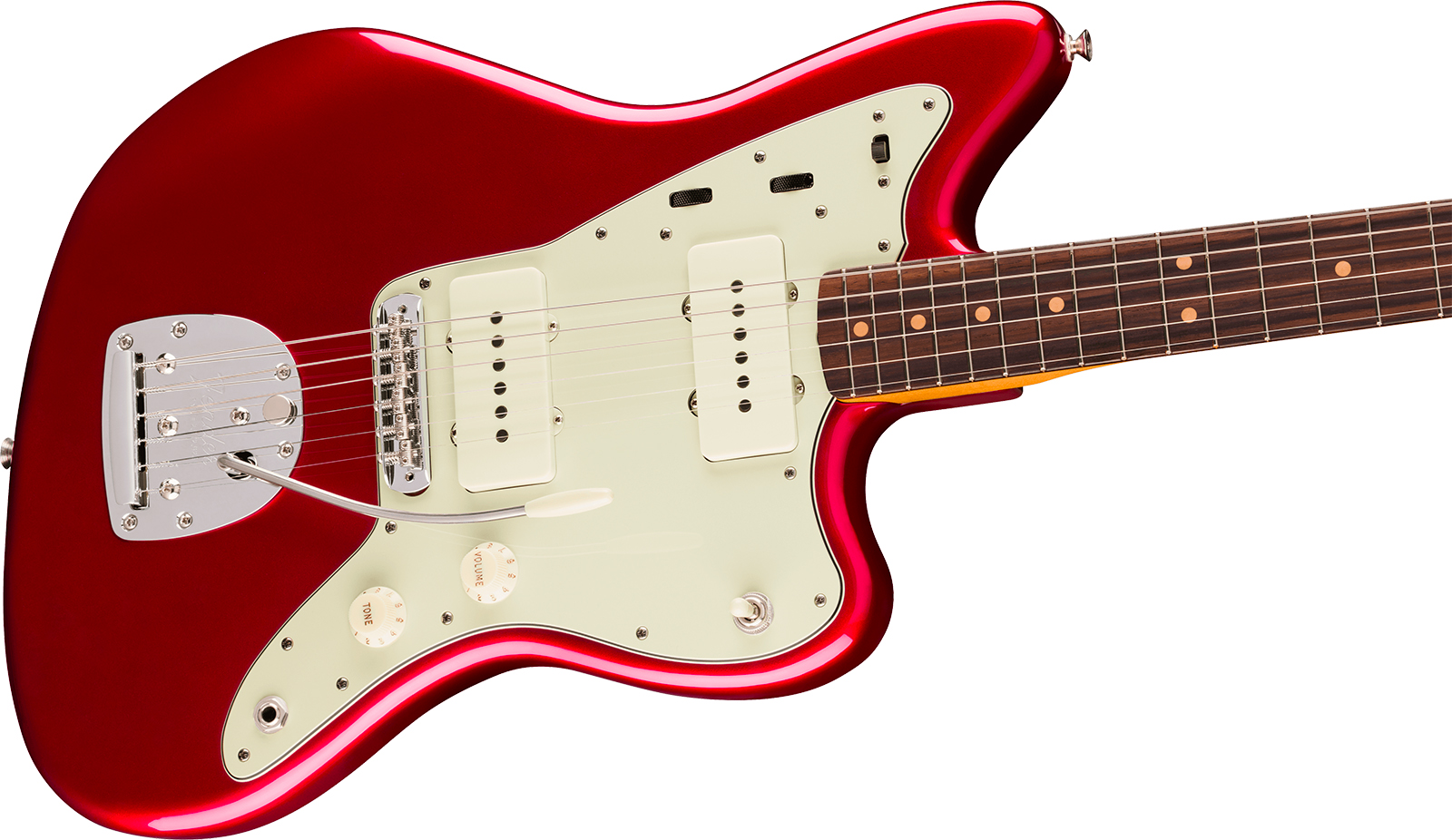 Fender Jazzmaster Mid 60s Vintera 3 Mex 2s Trem Rw - Candy Apple Red - Guitarra electrica retro rock - Variation 2