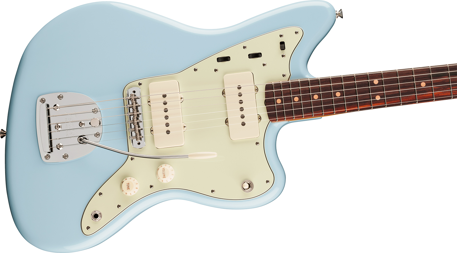 Fender Jazzmaster Mid 60s Vintera 3 Mex 2s Trem Rw - Sonic Blue - Guitarra electrica retro rock - Variation 2