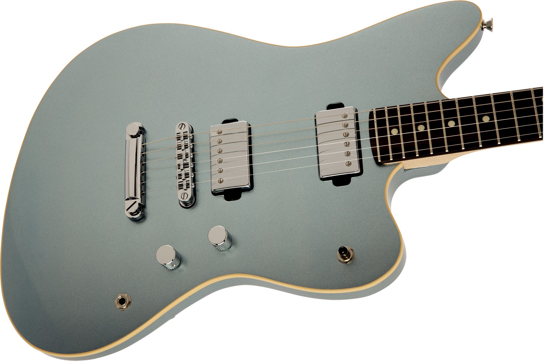 Fender Jazzmaster Modern Hh Japon Ht Rw - Mystic Ice Blue - Guitarra electrica retro rock - Variation 2