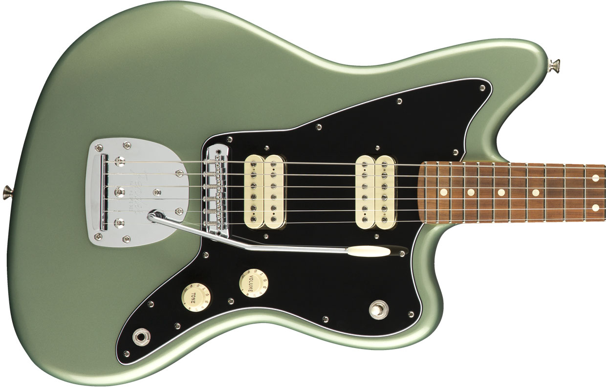 Fender Jazzmaster Player Mex Hh Pf - Sage Green Metallic - Guitarra electrica retro rock - Variation 1