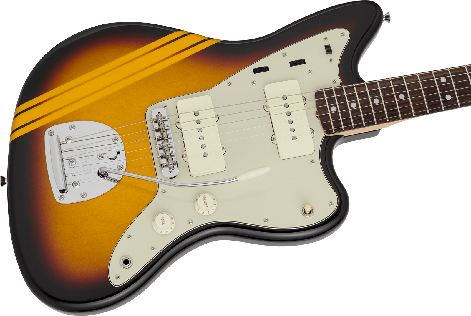 Fender Jazzmaster Traditional 60s Mij Trem 2s Rw - Competition 3-color Sunburst / Aged Natural - Guitarra electrica retro rock - Variation 2