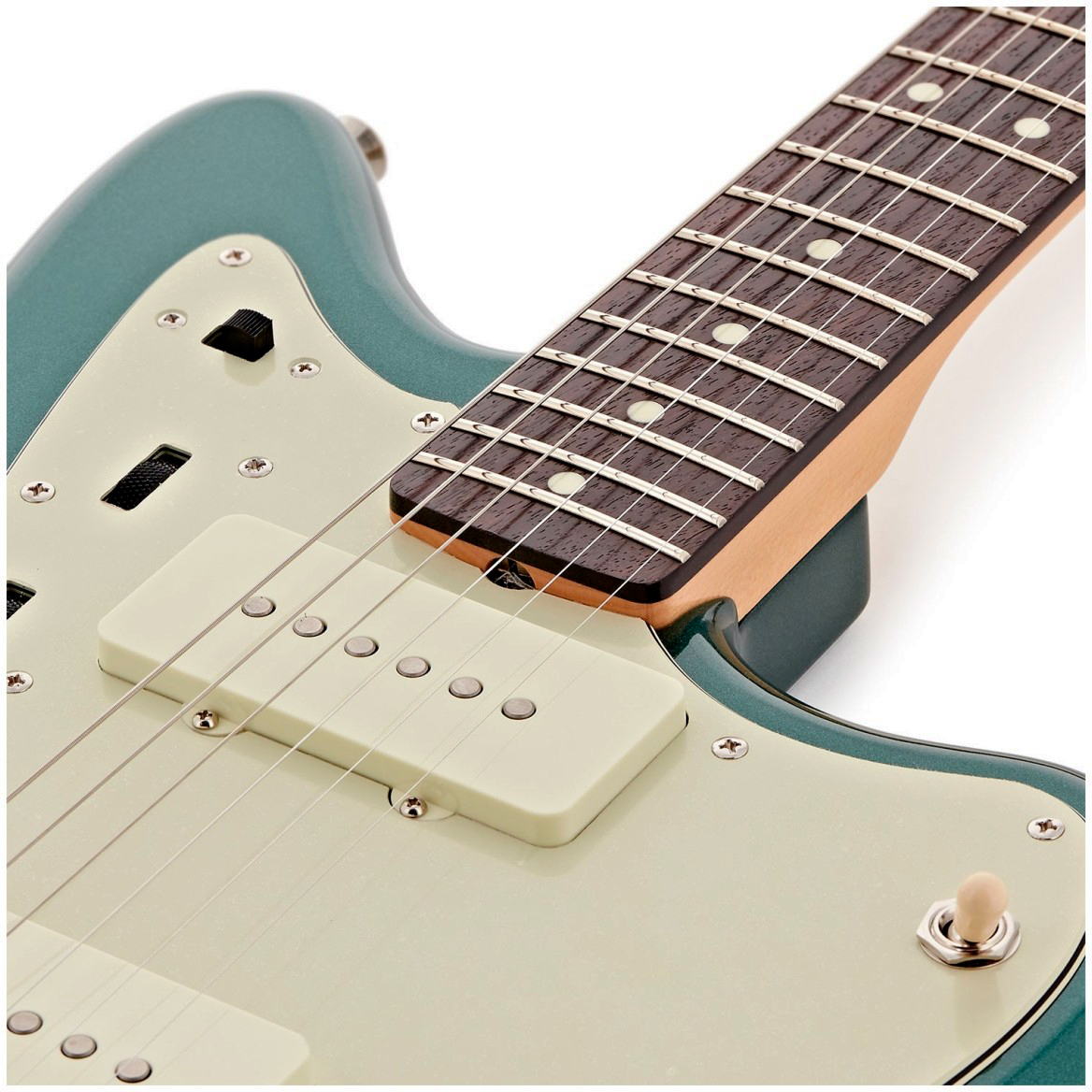 Fender Jazzmaster Traditional Ii 60s Mij Trem 2s Rw - Sherwood Green Metallic - Guitarra electrica retro rock - Variation 3