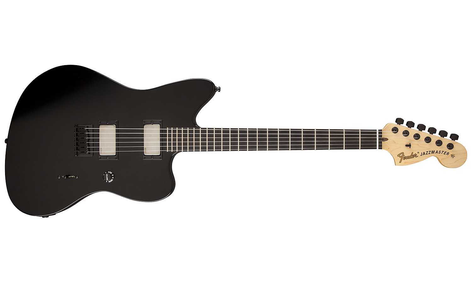 Fender Jim Root Jazzmaster Usa 2h Emg Ht Eb - Flat Black - Guitarra electrica retro rock - Variation 1