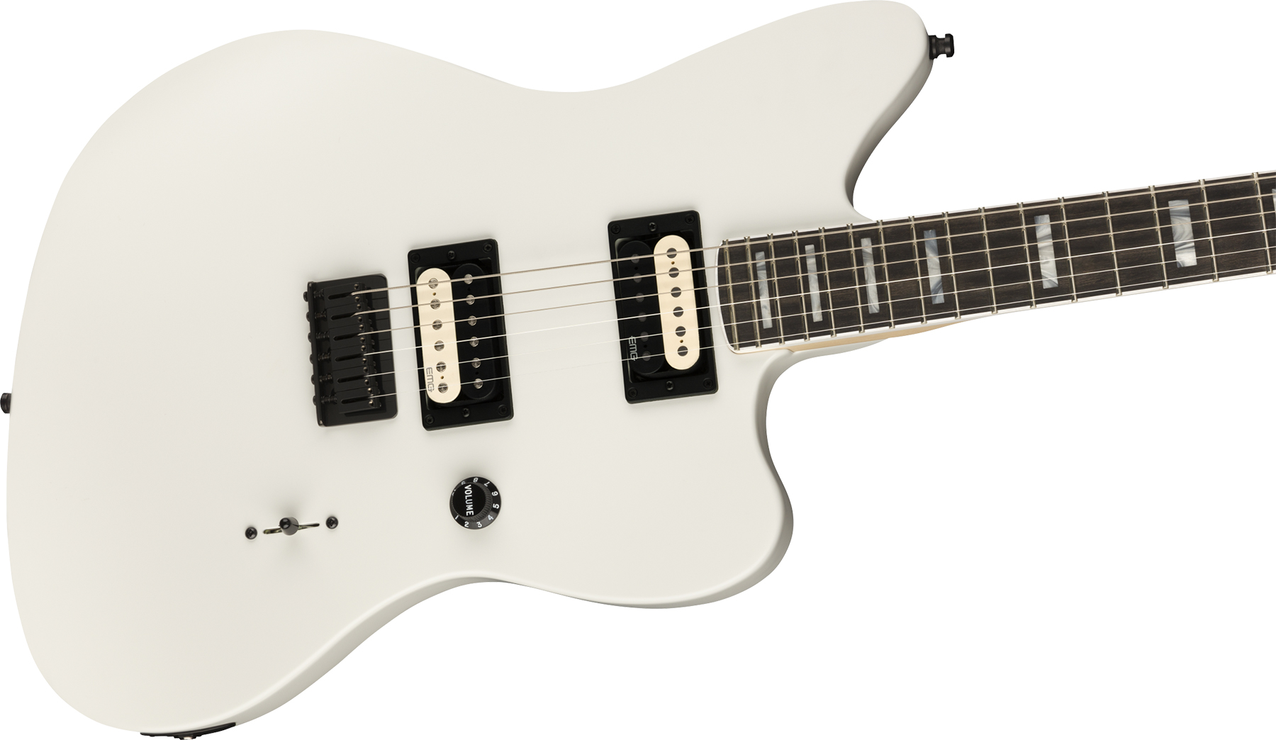 Fender Jim Root Jazzmaster V4 Mex Signature Hh Emg Ht Eb - Artic White - Guitarra electrica retro rock - Variation 2