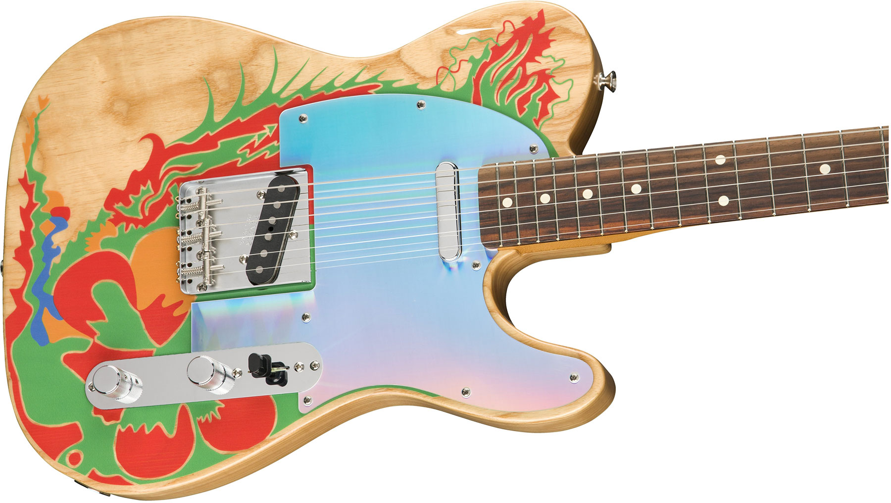 Fender Jimmy Page Tele Dragon Ltd Mex Signature Rw - Natural - Guitarra eléctrica con forma de tel - Variation 2