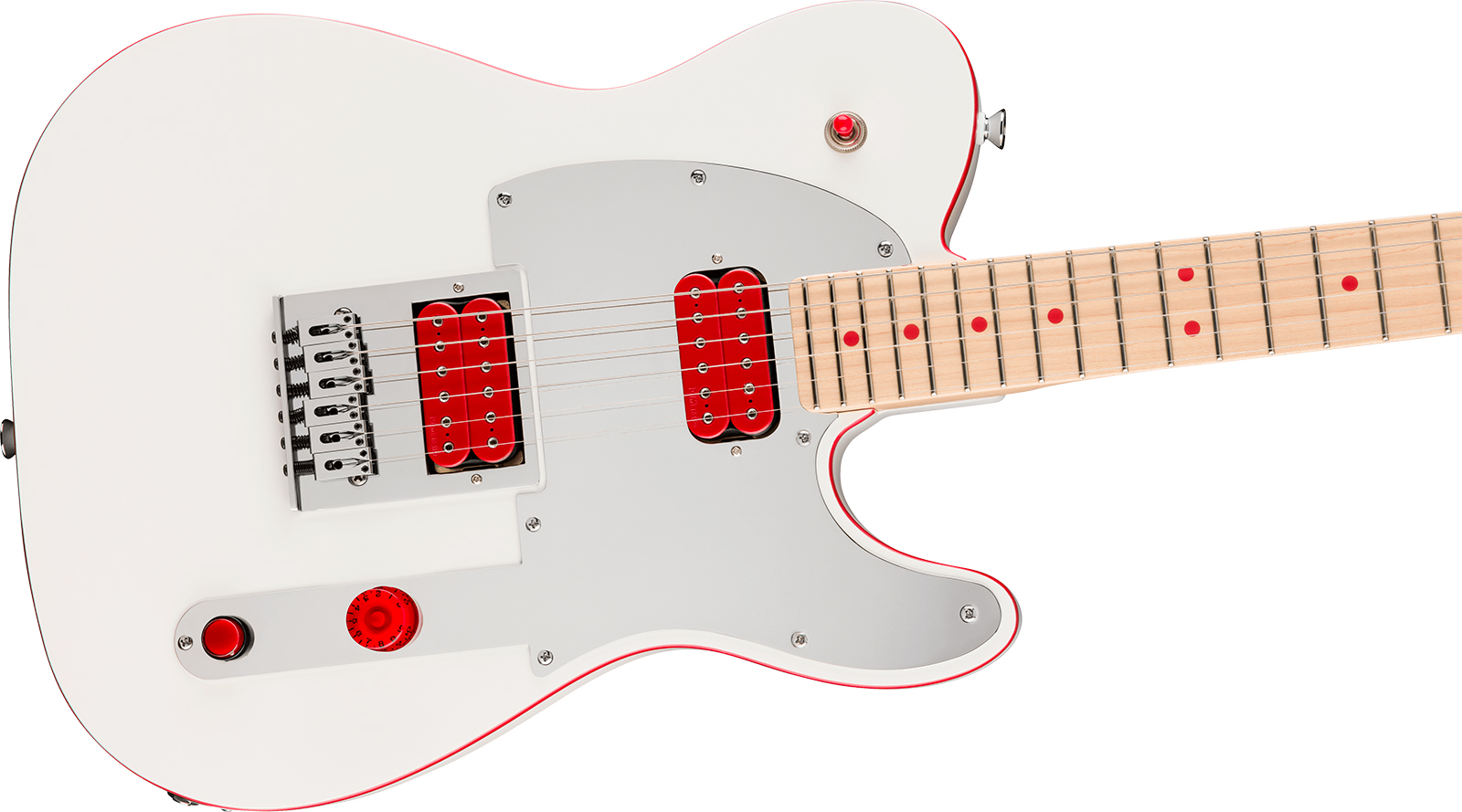 Fender John Five Tele Ghost Signature Ind 2h Dimarzio Ht Mn - White - Guitarra eléctrica de autor - Variation 2