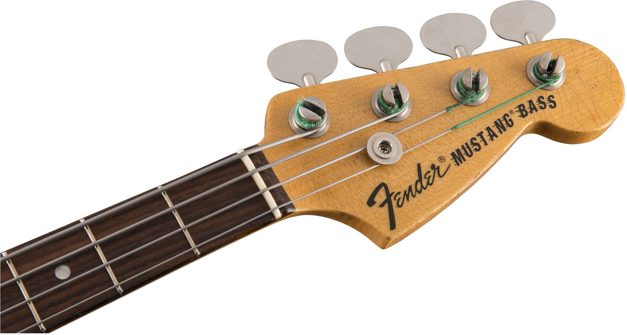 Fender Justin Meldal-johnsen Jmj Mustang Bass Road Worn Mex Rw - Faded Daphne Blue - Bajo eléctrico para niños - Variation 3