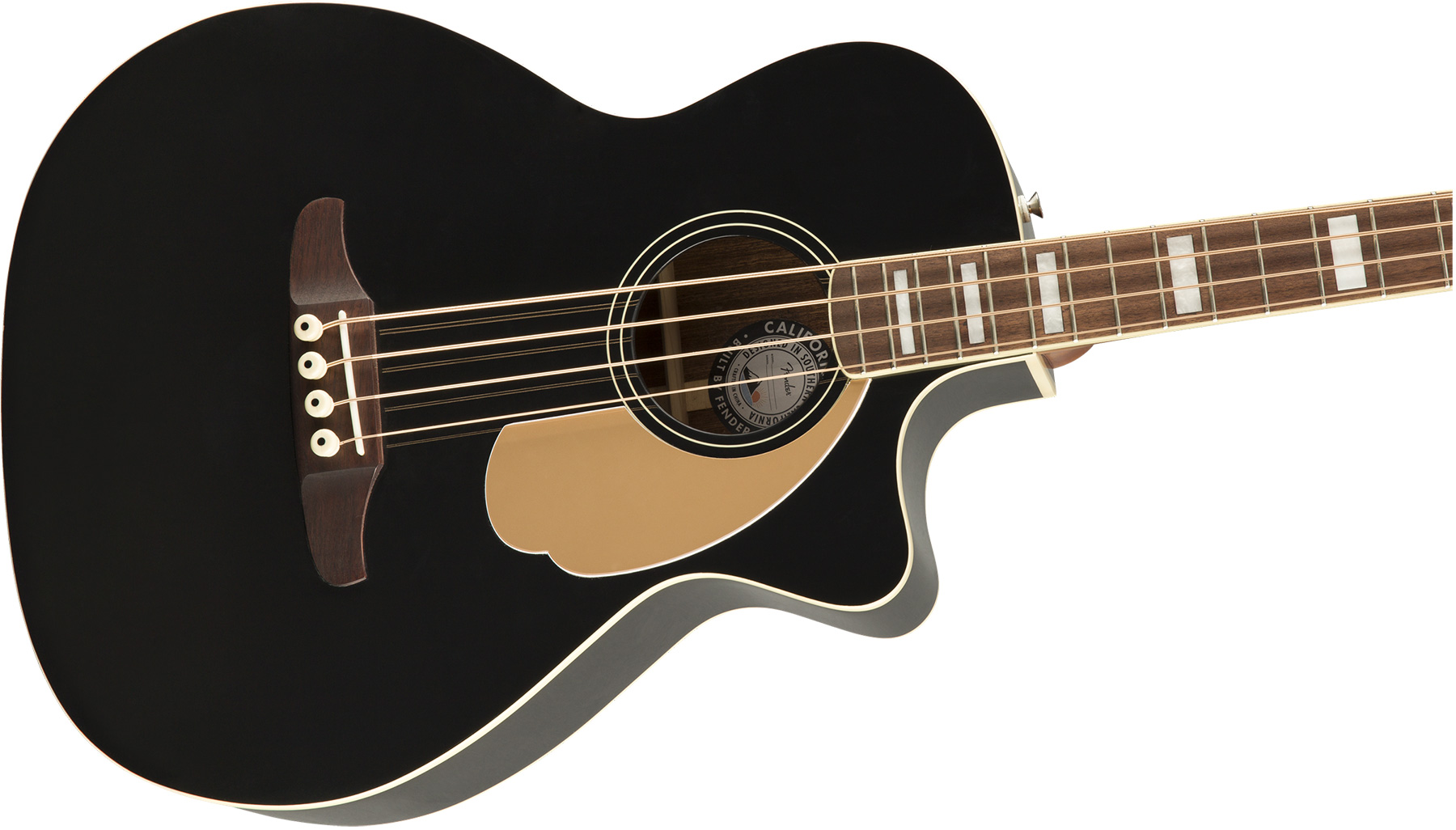 Fender Kingman Bass Concert Cw Short Scale Epicea Acajou Wal - Black - Bajo acústico - Variation 2