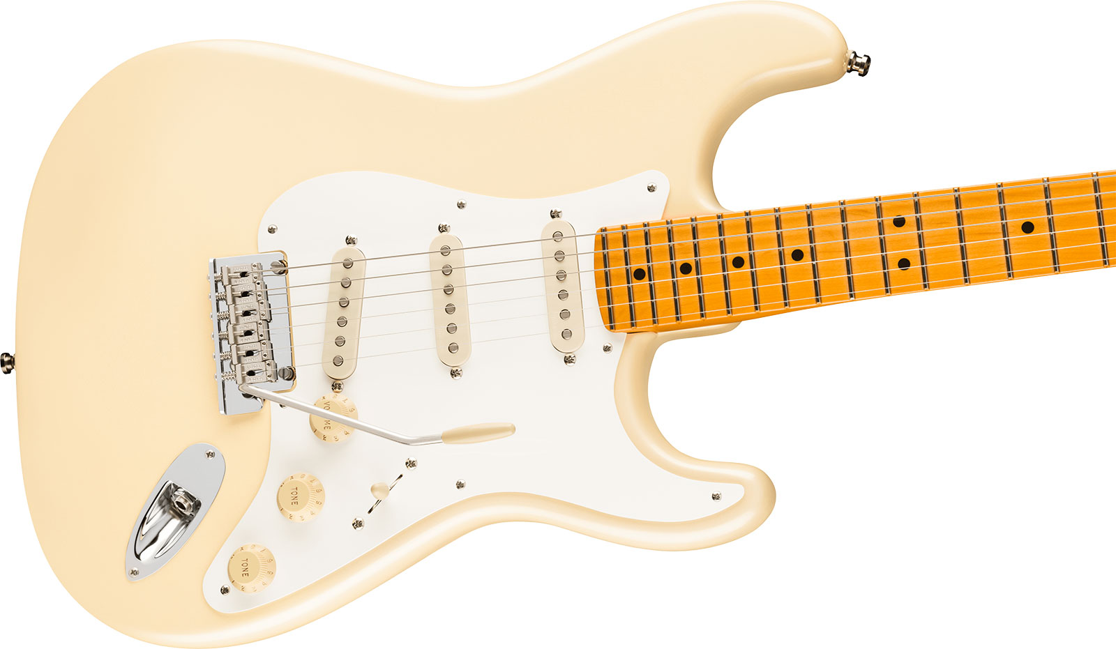 Fender Lincoln Brewster Strat Usa Signature 3s Dimarzio Trem Mn - Olympic Pearl - Guitarra electrica retro rock - Variation 2