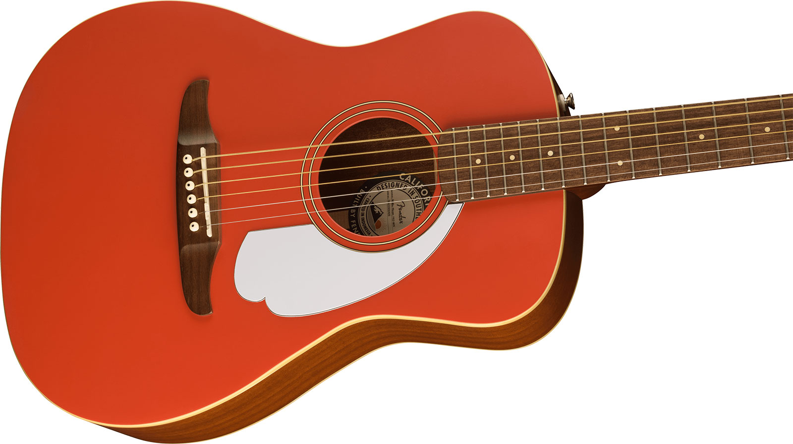 Fender Malibu Player 2023 Parlor Epicea Sapele Wal - Fiesta Red - Guitarra electro acustica - Variation 2