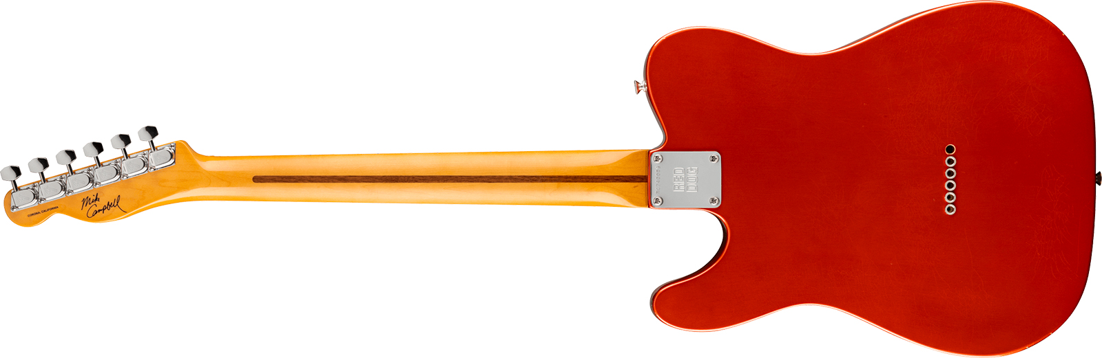 Fender Mike Campbell Tele Red Dog Stories Usa Signature Shh Trem Mn - Red Dog Red - Guitarra eléctrica con forma de tel - Variation 1