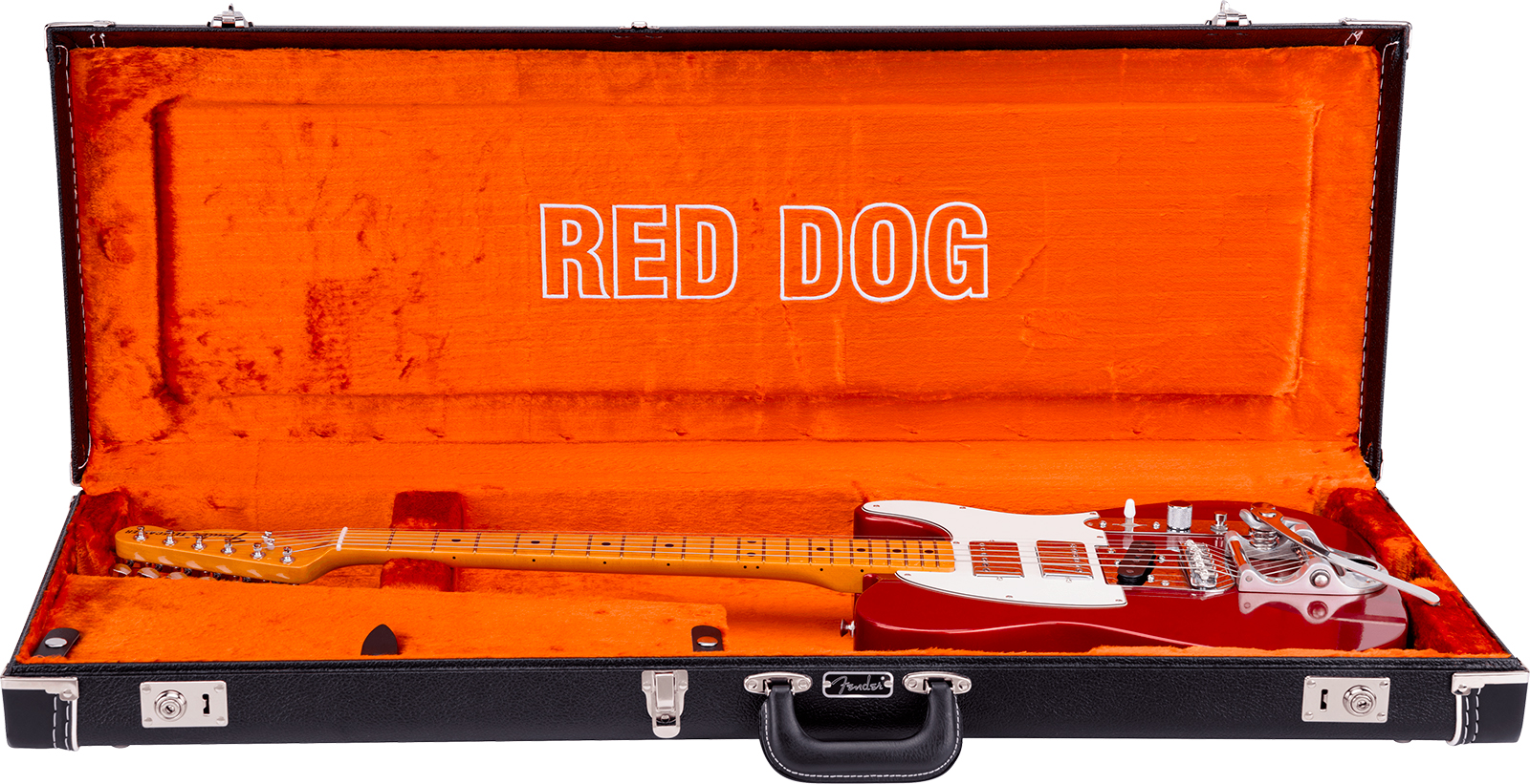 Fender Mike Campbell Tele Red Dog Stories Usa Signature Shh Trem Mn - Red Dog Red - Guitarra eléctrica con forma de tel - Variation 5