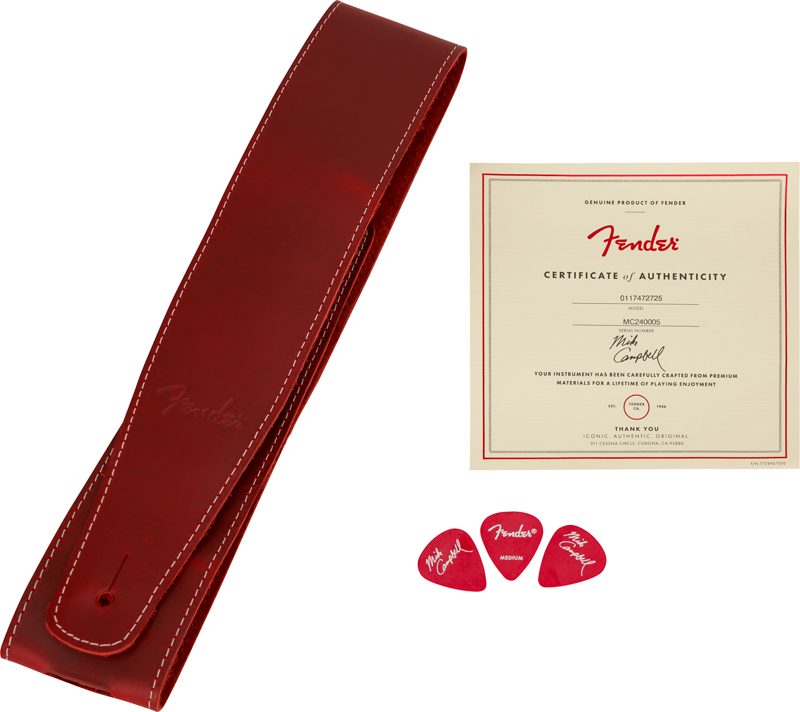Fender Mike Campbell Tele Red Dog Stories Usa Signature Shh Trem Mn - Red Dog Red - Guitarra eléctrica con forma de tel - Variation 6