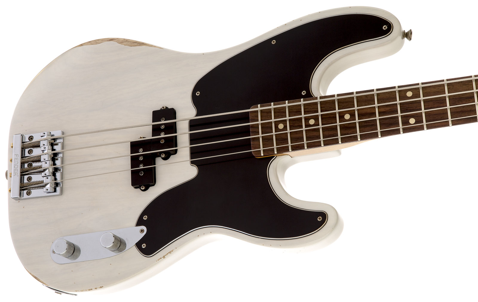 Fender Mike Dirnt Precision Bass Mex Signature Rw - White Blonde - Bajo eléctrico de cuerpo sólido - Variation 2